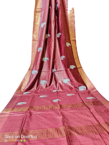 Katan Stepal Zari Border Saree M J HANDLOOM