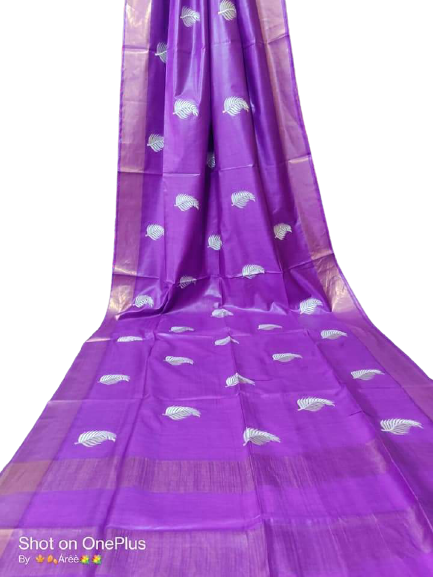 Katan Stepal Zari Border Saree M J HANDLOOM