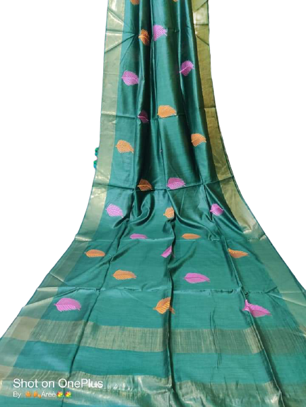 Katan Stepal Zari Border Saree M J HANDLOOM