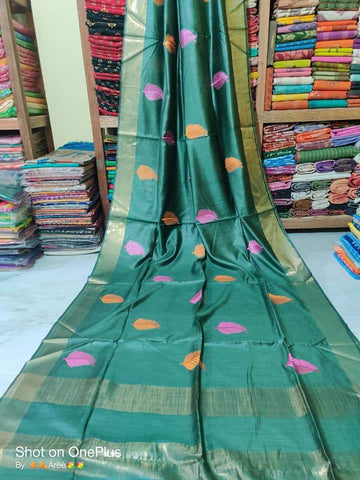 Katan Stepal Zari Border Saree M J HANDLOOM