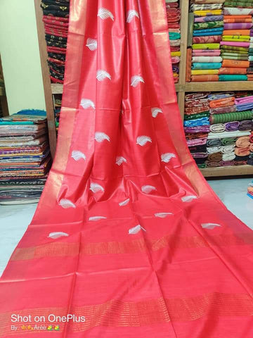 Katan Stepal Zari Border Saree M J HANDLOOM