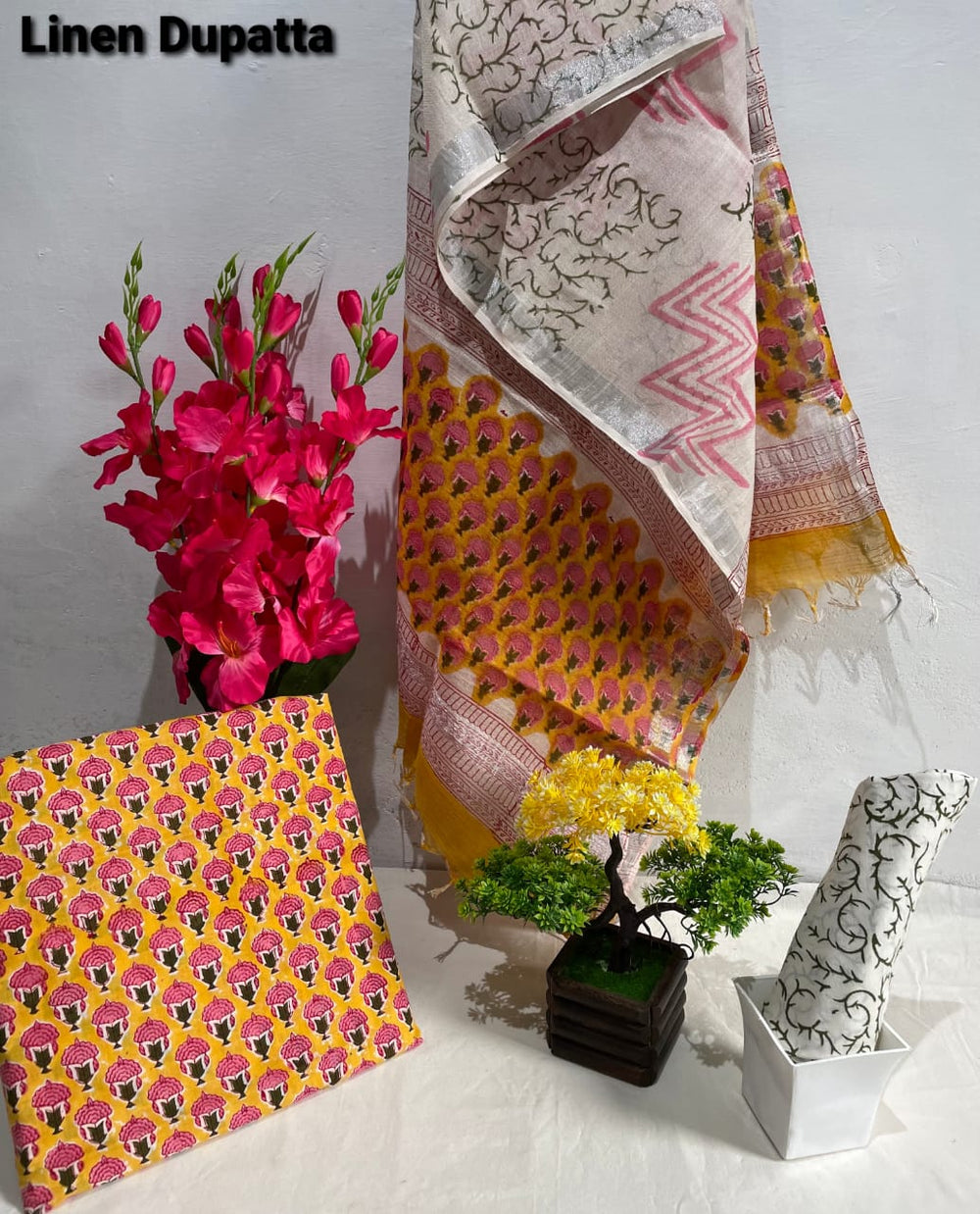 Cotton linen bagru print suit SILK ZONE