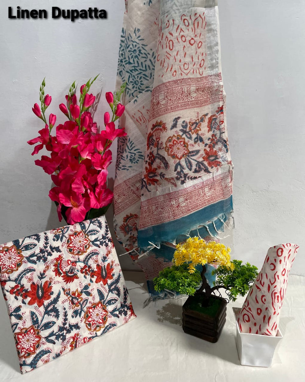 Cotton linen bagru print suit SILK ZONE