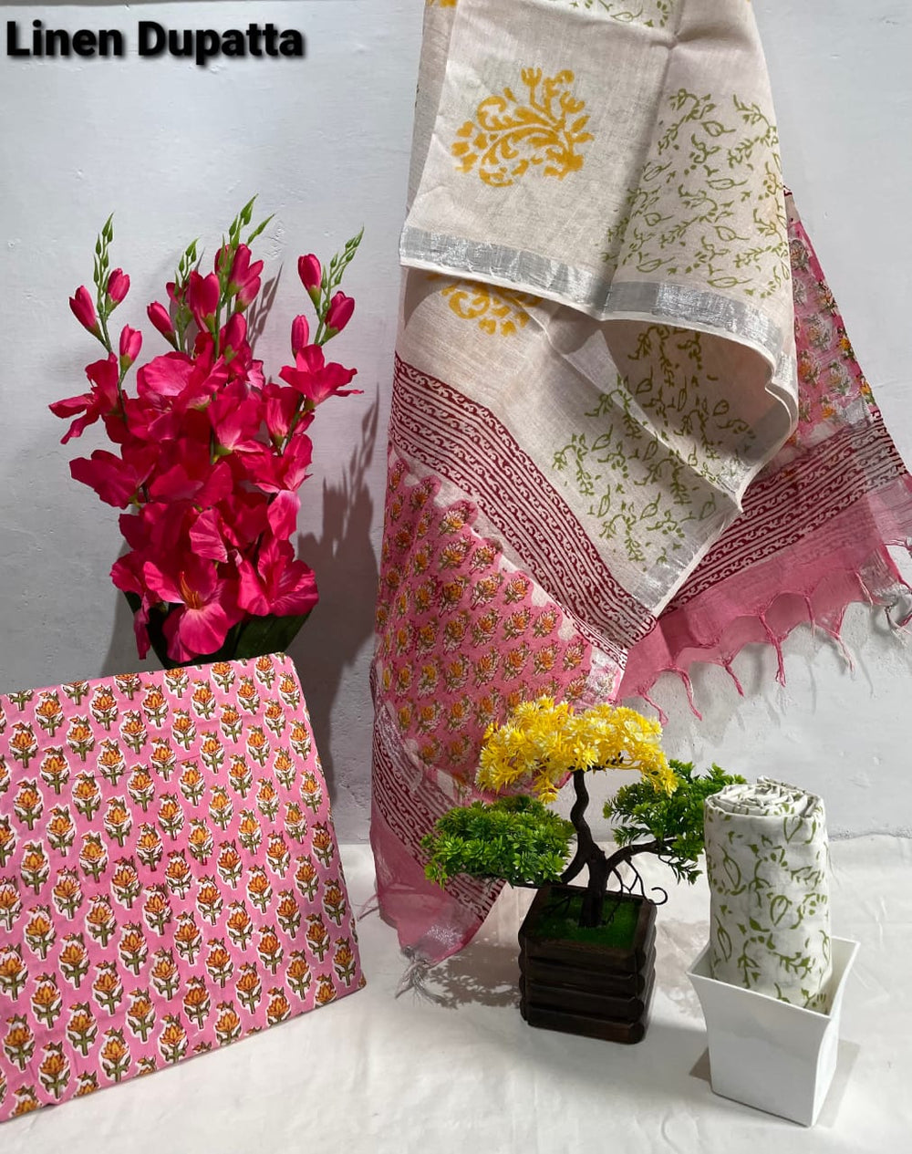 Cotton linen bagru print suit SILK ZONE