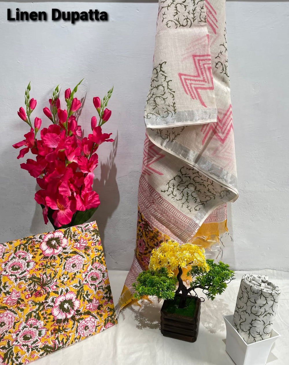 Cotton linen bagru print suit SILK ZONE