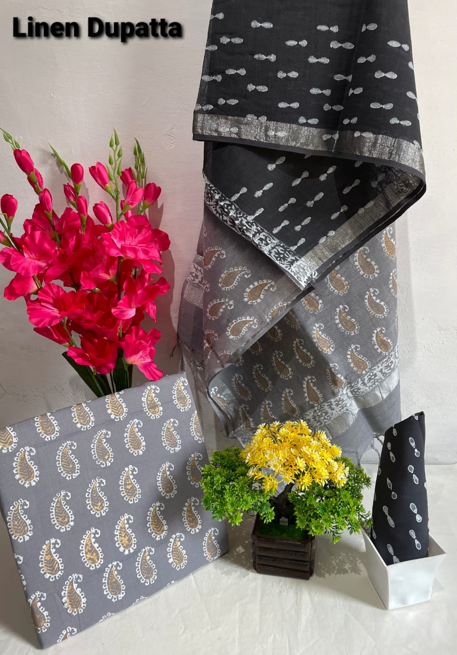 Cotton linen bagru printed suit SILK ZONE