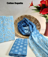 Cotton linen jagru print suit SILK ZONE