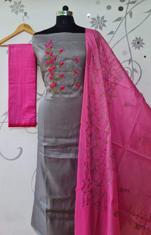 Katan staple embroidery suit SILK ZONE