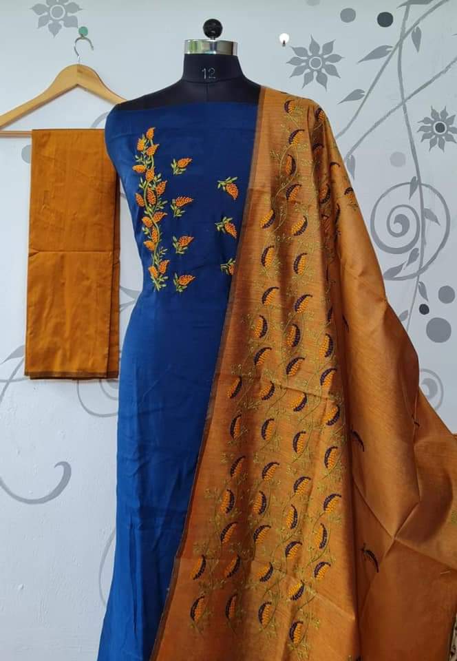 Katan staple embroidery suit SILK ZONE