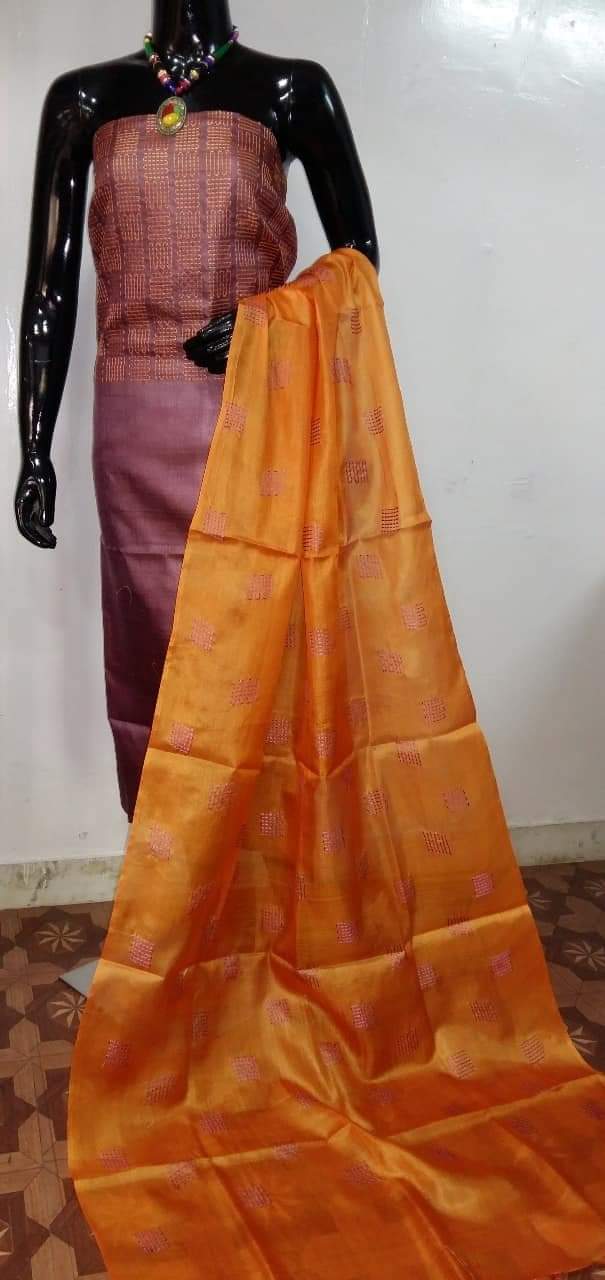 Tussar silk printed suit SILK ZONE