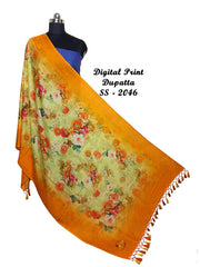 Linen digital print dupatta SILKZONE