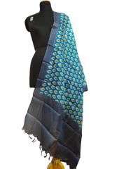 Tussar silk hand block print dupatta SILK ZONE