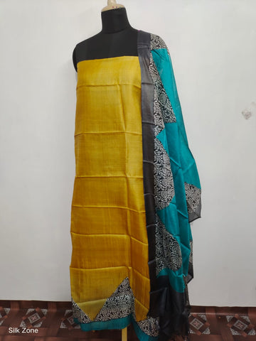 Pure Tussar Silk print saree