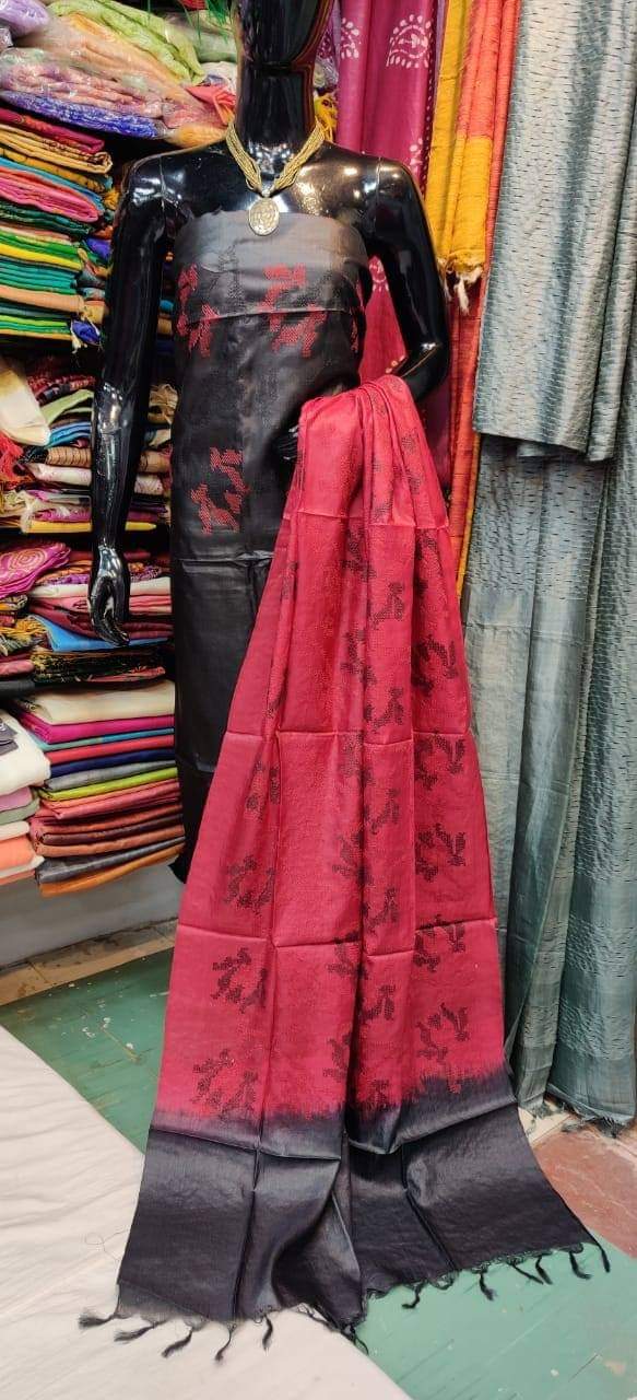 Tussar silk printed suit SILK ZONE