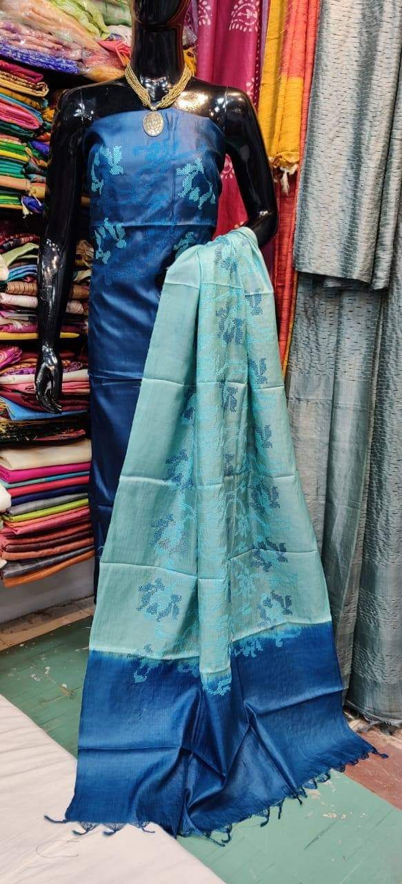 Tussar silk printed suit SILK ZONE