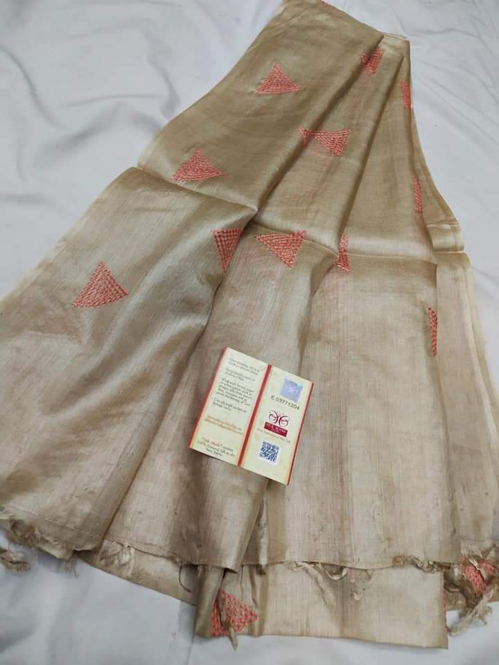 Tussar silk embroidery dupatta SILK ZONE