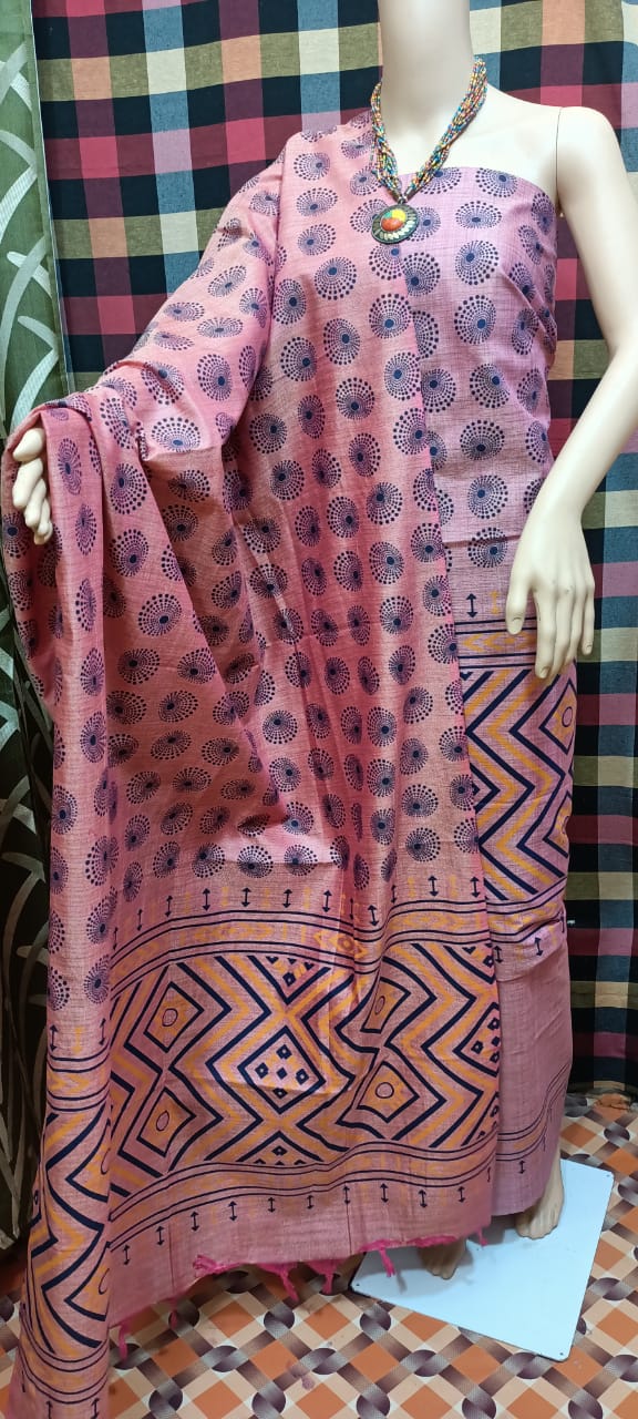 Cotton khadi madhubani suit SILK ZONE