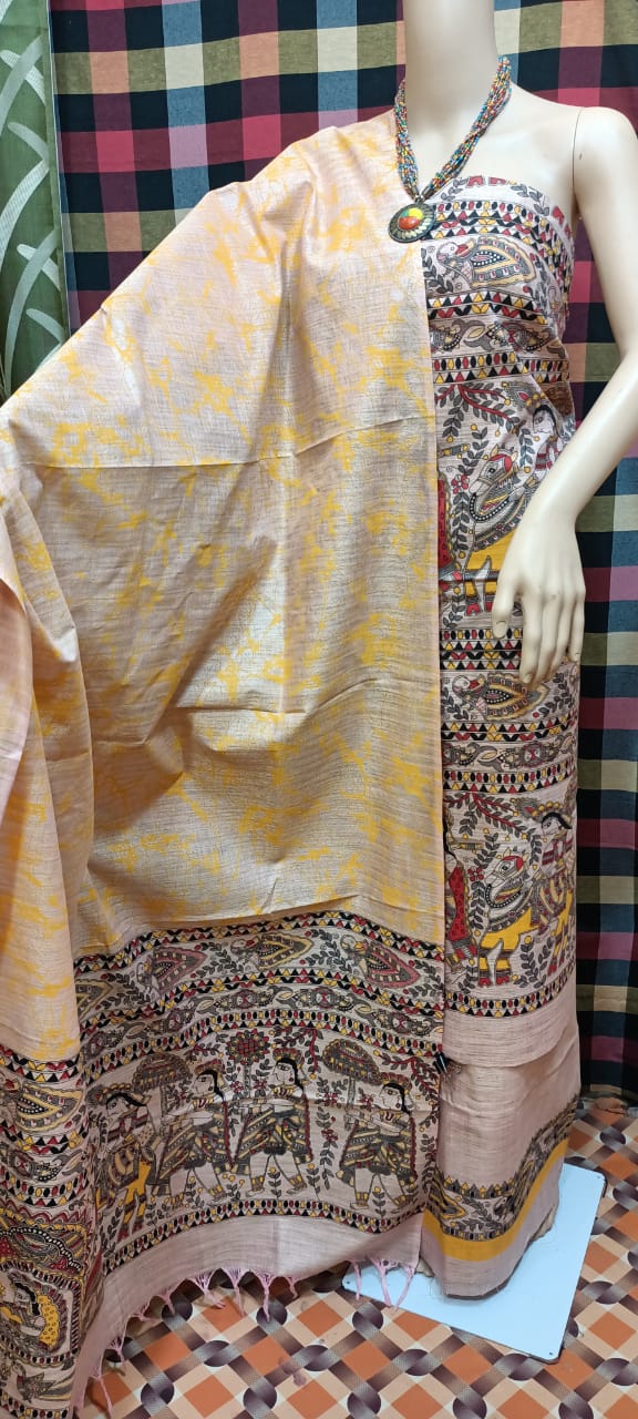 Cotton khadi madhubani suit SILK ZONE