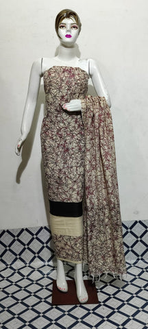 Cotton Khadi discharge print suit SILKZONE