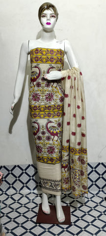 Cotton Khadi discharge print suit SILKZONE