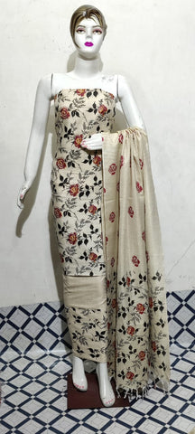 Cotton Khadi discharge print suit SILKZONE