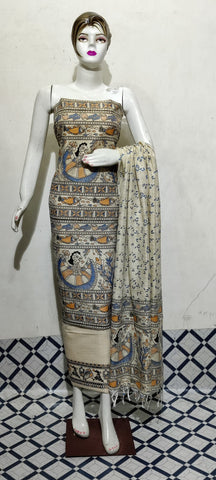 Cotton Khadi discharge print suit SILKZONE