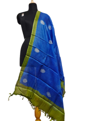 Tussar silk hand block print dupatta SILK ZONE