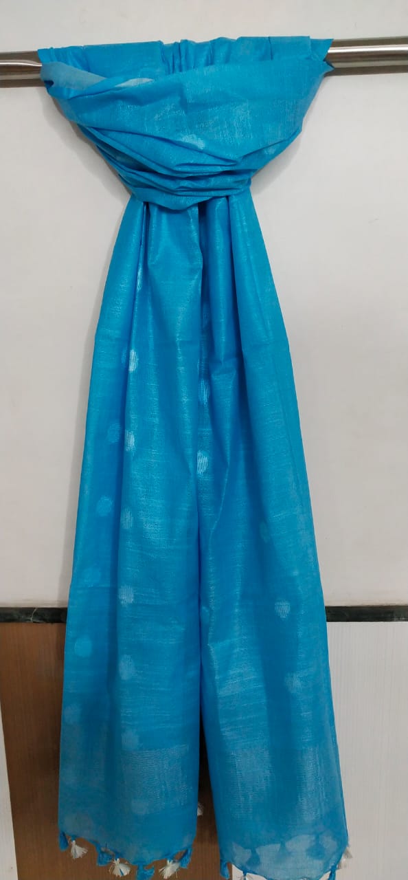 Cotton linen buta dupatta SILK ZONE