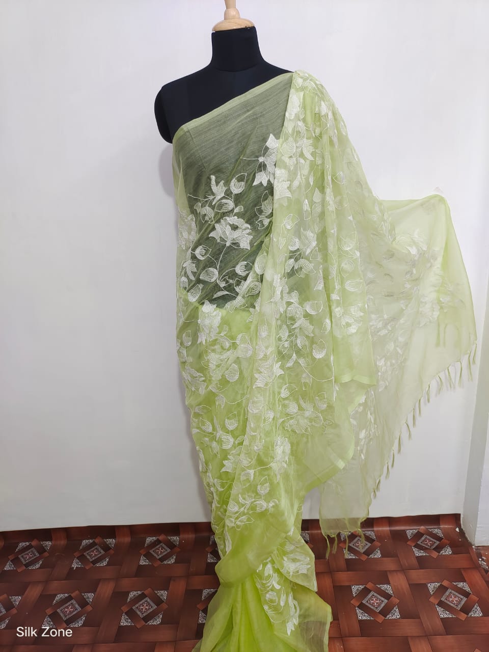 Orgenza embroidery saree SILK ZONE