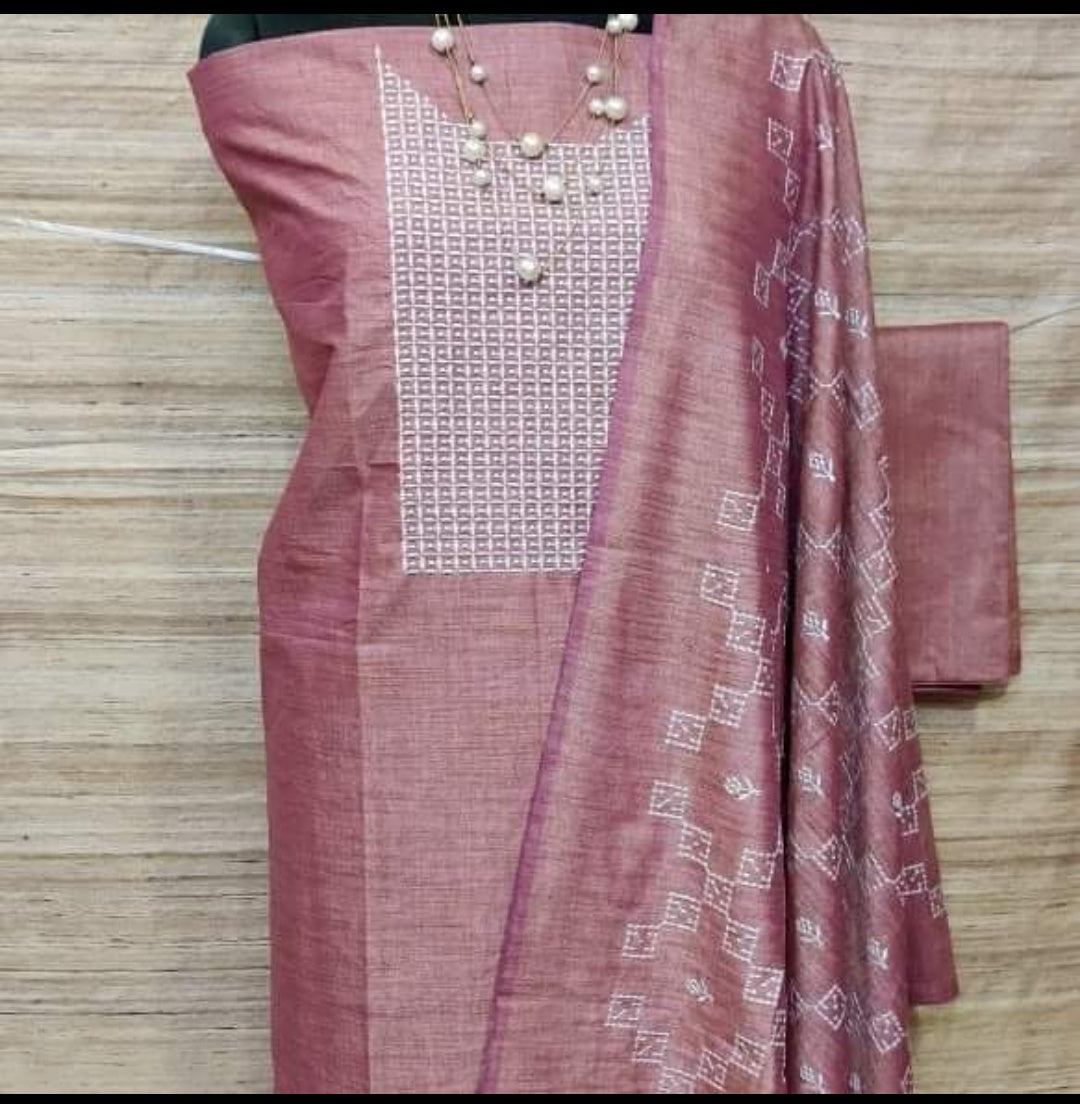 Cotton dupion fancy suit SILK ZONE