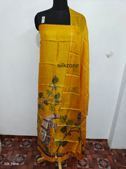 Tussar Silk Hand Block Print Suit SILK ZONE