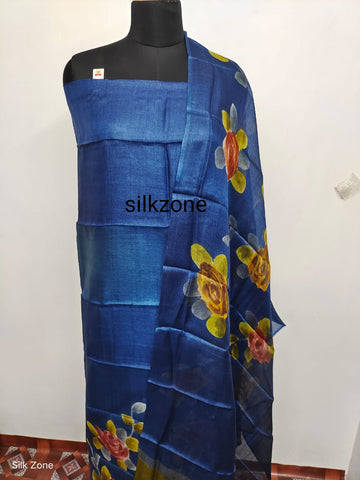 Tussar silk painted suit SILK ZONE