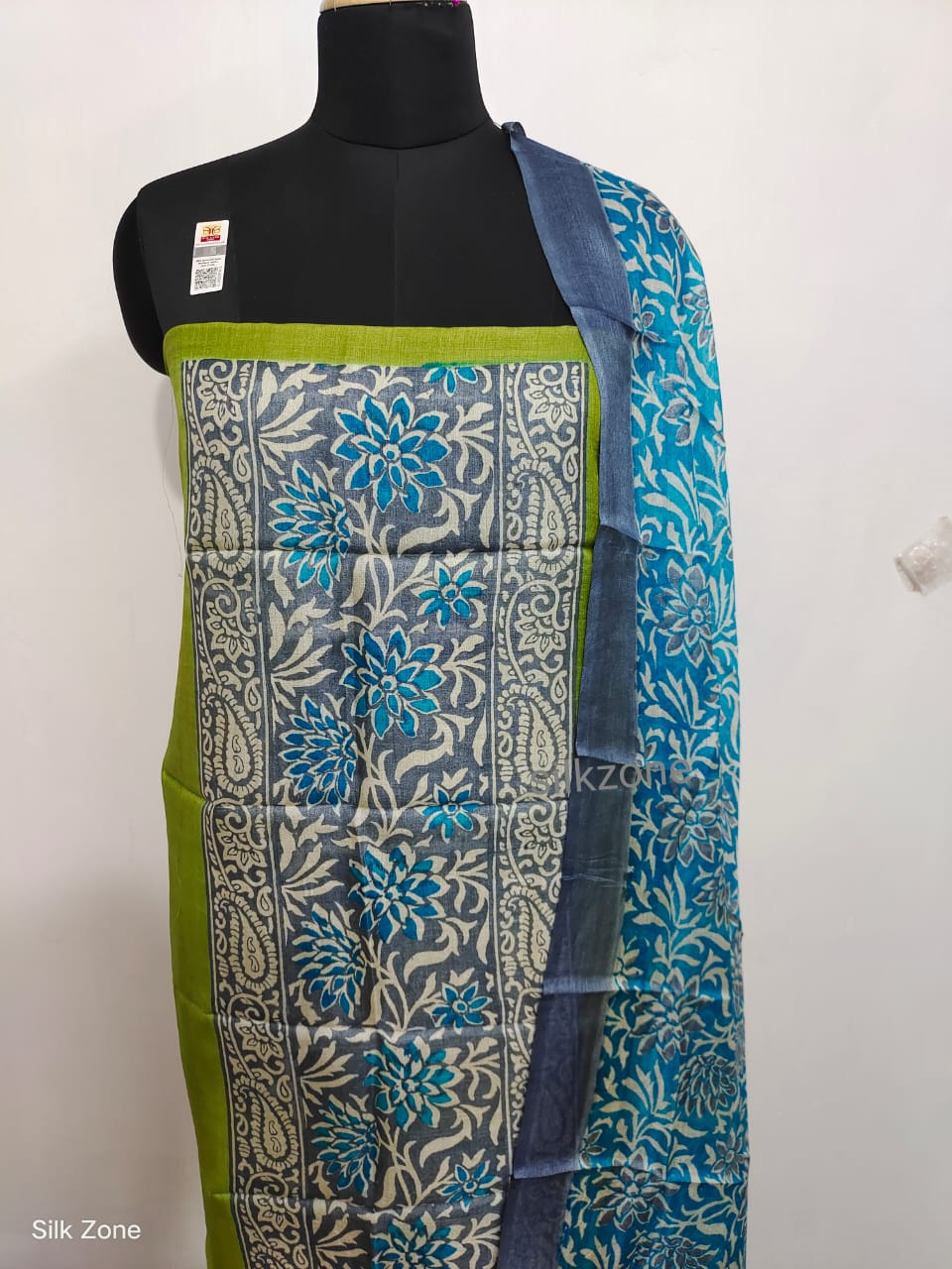 Tussar Silk Hand Block Print Suit SILK ZONE