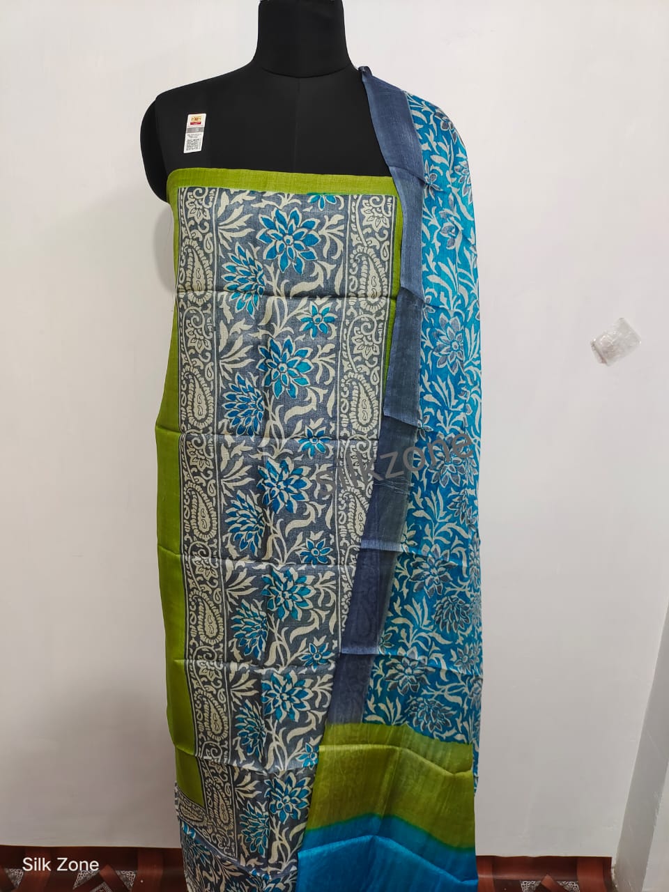 Tussar Silk Hand Block Print Suit SILK ZONE