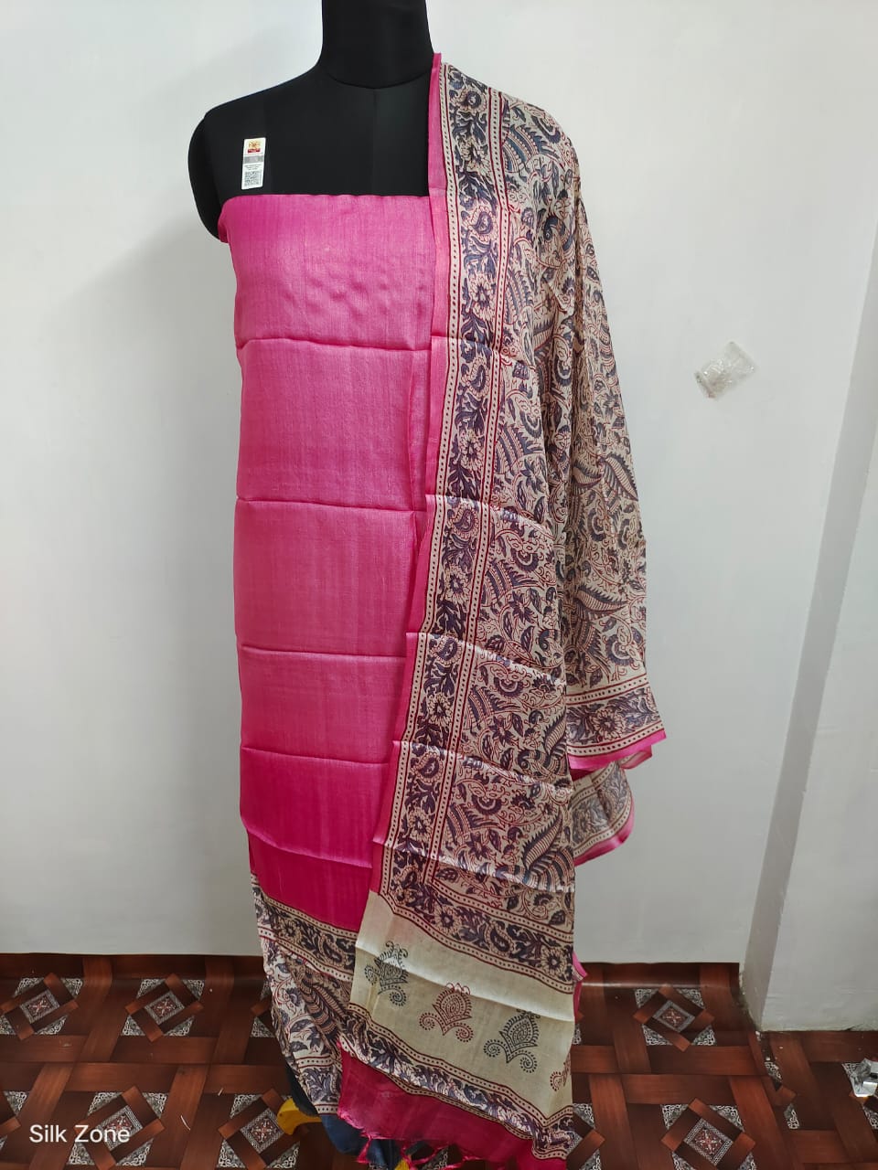 Tussar Silk Hand Block Print Suit SILK ZONE