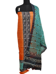Tussar Silk Hand Block Print Suit SILK ZONE