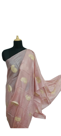 Tussar Silk Embroidery Saree SILK ZONE