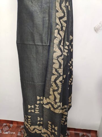 Cotton dupion batik print suit SILK ZONE
