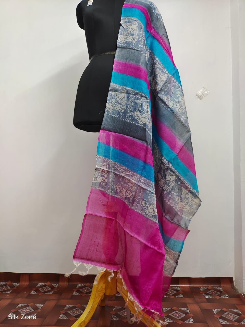 Tussar silk digital print dupatta silk ZONE