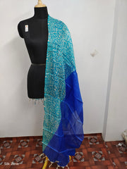 Tussar silk handblock print dupatta silk ZONE