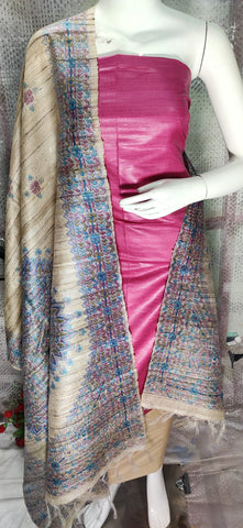 Pure tussar ghicha suit SILK ZONE