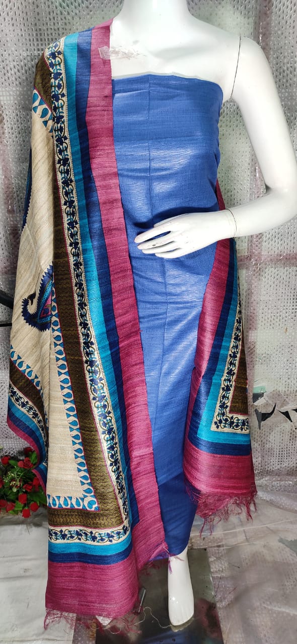 Pure tussar ghicha silk Suit SILK ZONE