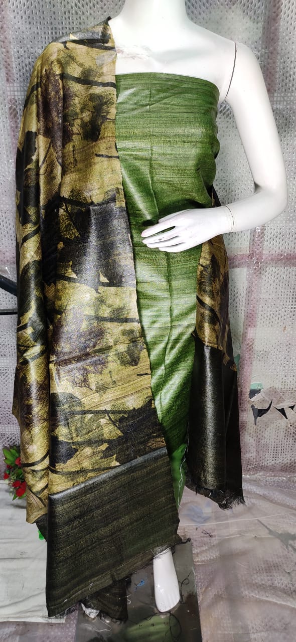 Pure tussar ghicha silk suit SILK ZONE