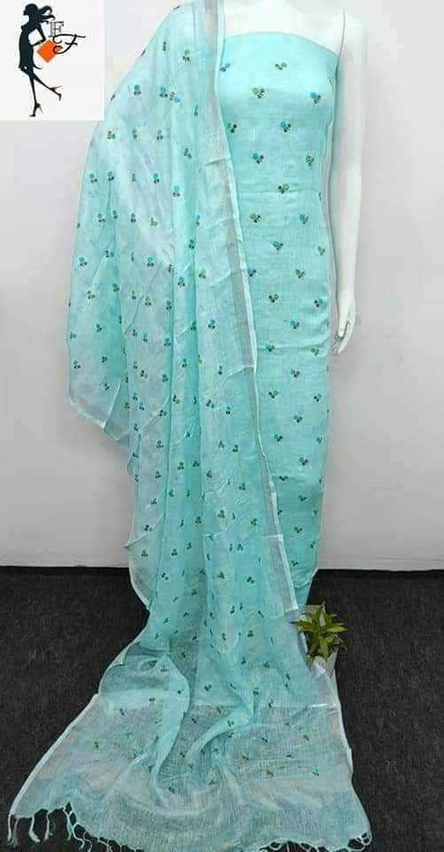 Cotton linen embroidery suit SILK ZONE