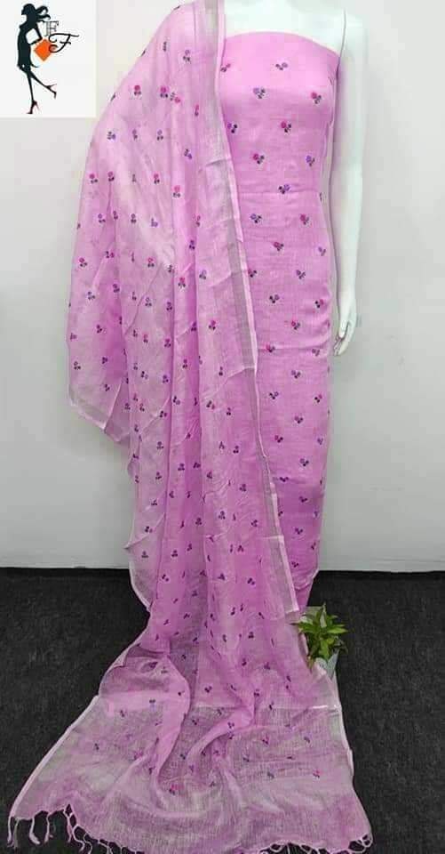 Cotton linen embroidery suit SILK ZONE