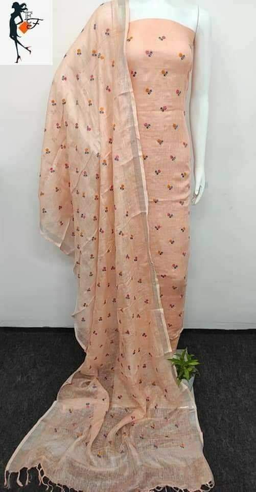 Cotton linen embroidery suit SILK ZONE