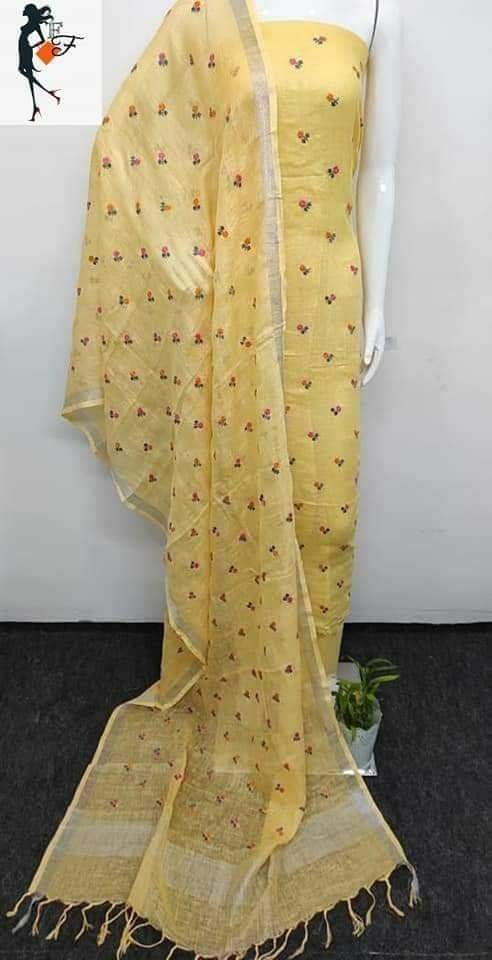 Cotton linen embroidery suit SILK ZONE