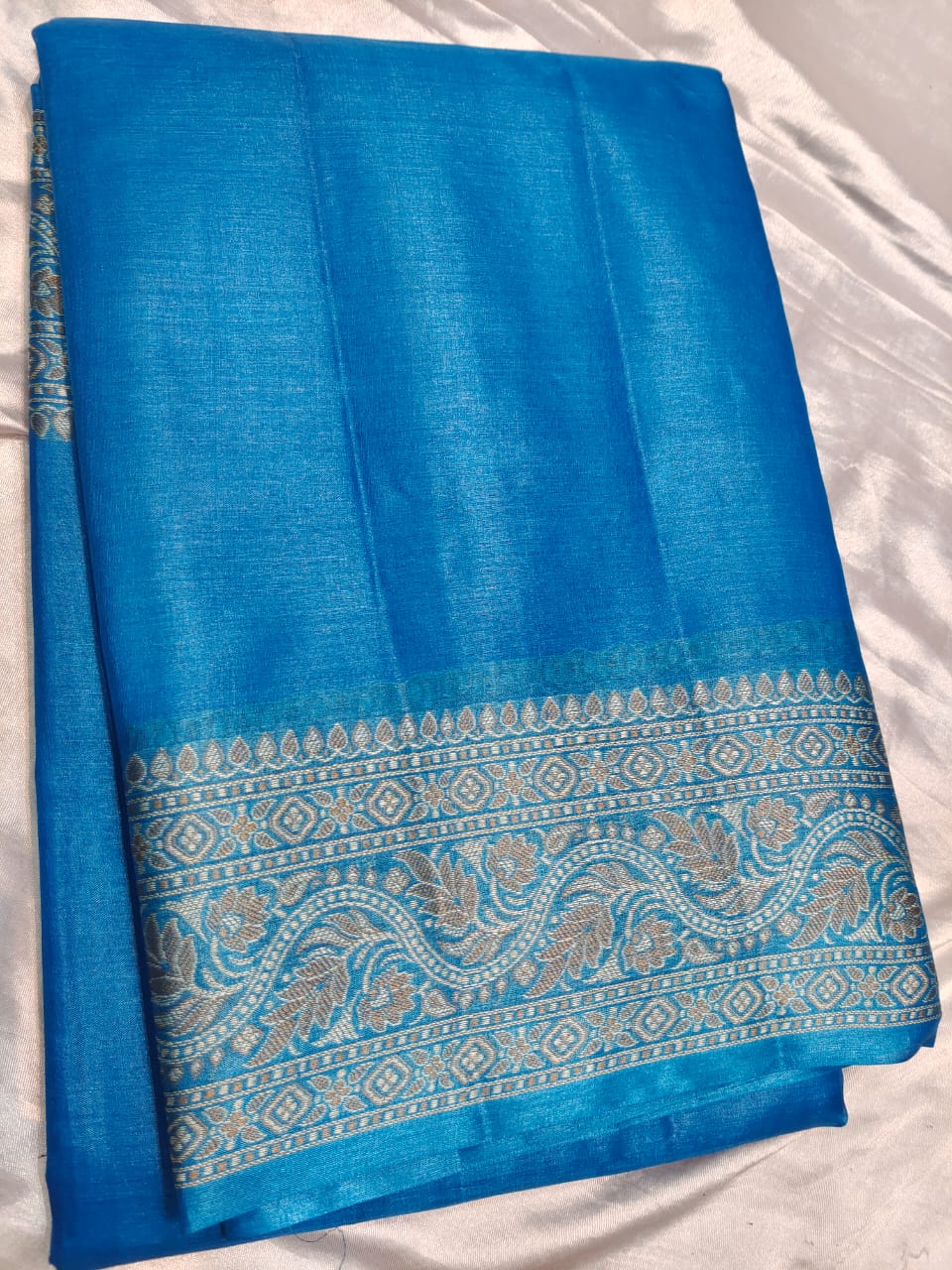 Pure Tussar Silk print saree