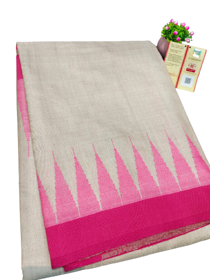 Pure Tussar Silk print saree