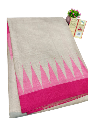 Pure Tussar Silk print saree